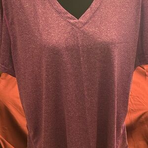 Women's Heather Purple V-Neck Top